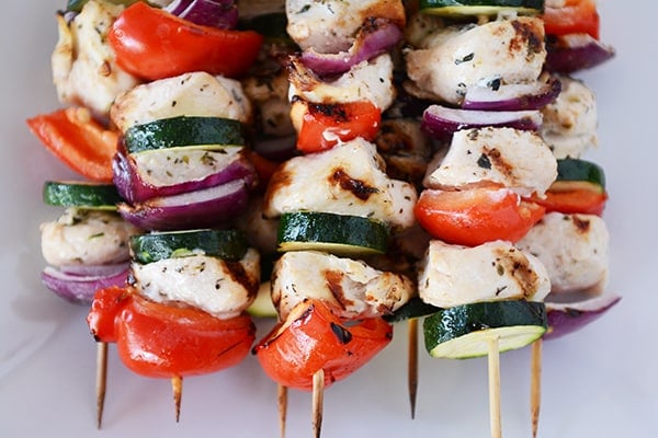 Easy Grilled Greek Chicken Kebabs with Homemade Tzatziki